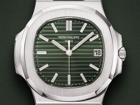 patek philippe nautilus silber|Patek Philippe Nautilus green.